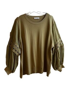 Siani Milano Crew Neck Sweater with Specialty Sleeves XXL